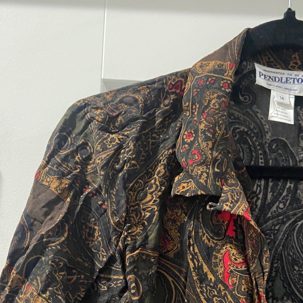 Pendleton Fall Multicolor Paisley Button Down Shi… - image 4